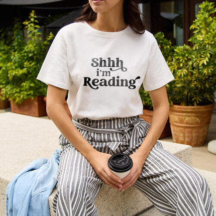 Simply Love Full Size SHHH I'M READING Short Sleeve T-Shirt