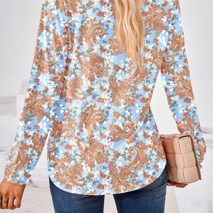 Full Size Square Neck Long Sleeve Blouse