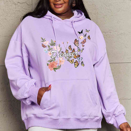 Simply Love Simply Love Full Size Dropped Shoulder DREAMER Graphic Hoodie