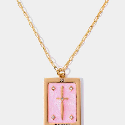 Tarot Card Pendant Copper Necklace