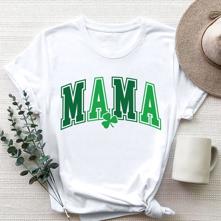 MAMA Round Neck Short Sleeve T-Shirt
