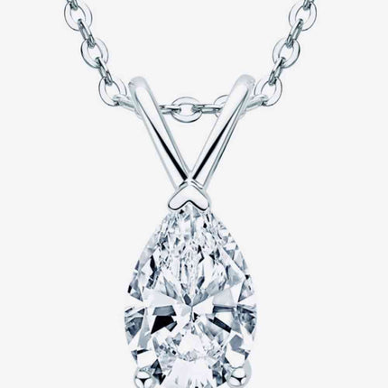 1.5 Carat Moissanite Pendant 925 Sterling Silver Necklace