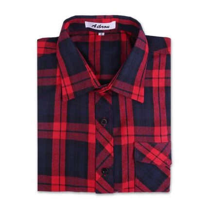 Men's Flannel Plaid Long Sleeve Shirt