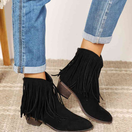 Legend Women's Fringe Cowboy Western Ankle Boots