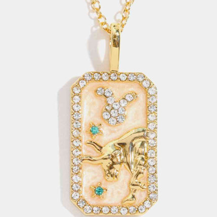 Rhinestone Constellation Pendant Copper Necklace