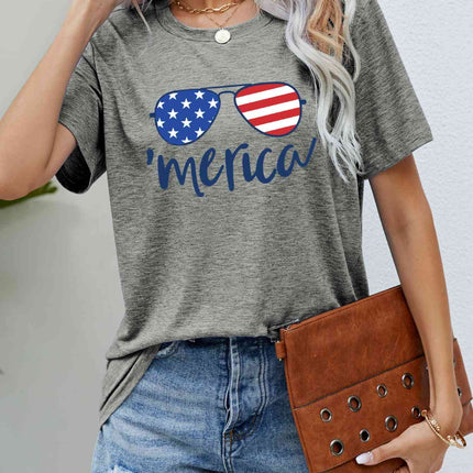 US Flag Glasses Graphic Tee
