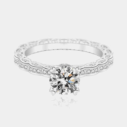 1 Carat Moissanite 925 Sterling Silver Ring
