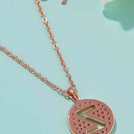 Moissanite U to Z Pendant Necklace