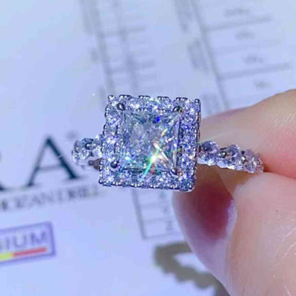 Adored 1 Carat Moissanite Square Ring