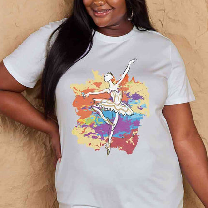 Simply Love Full Size Ballet Dancer Graphic Cotton T-Shirt