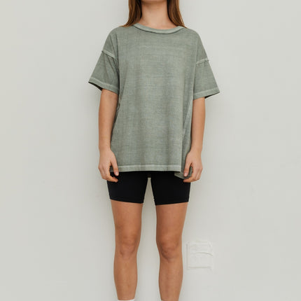 THE BLANK LAB Exposed Seam Short Sleeve T-Shirt