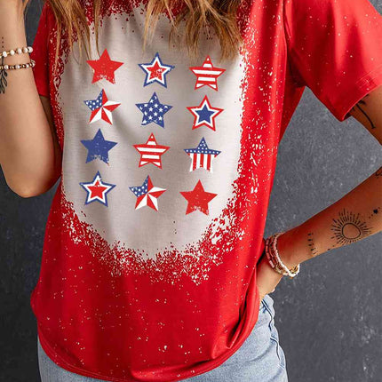 Star and Stripe Graphic Short Sleeve Tee