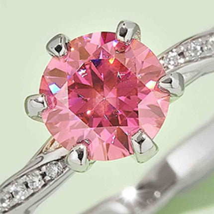 1 Carat Moissanite Contrast 925 Sterling Silver Ring