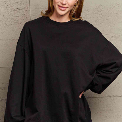 Simply Love Full Size Dropped Shoulder Sweatshirt