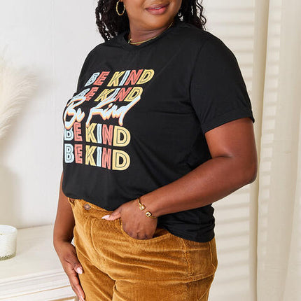 Simply Love BE KIND Graphic Round Neck T-Shirt - Vickie Lynn's