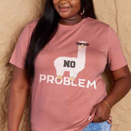 Simply Love Full Size NO PROBLEM Graphic Cotton Tee