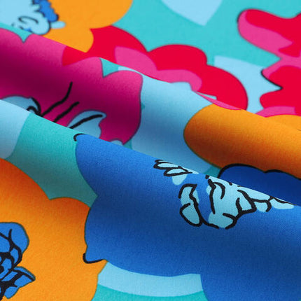 Plus Size Floral Drawstring Wide Leg Pants with Pockets