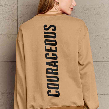 Simply Love Full Size COURAGEOUS Graphic Sweatshirt