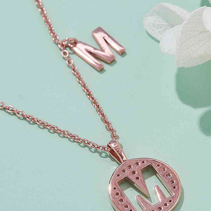 Adored Moissanite K to T Pendant Necklace