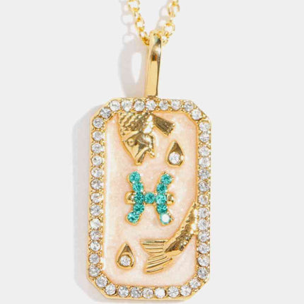 Rhinestone Constellation Pendant Copper Necklace