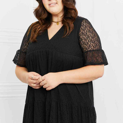 P & Rose Lovely Lace Full Size Tiered Dress