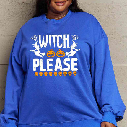 Simply Love Full Size WITCH PLEASE Graphic Sweatshirt