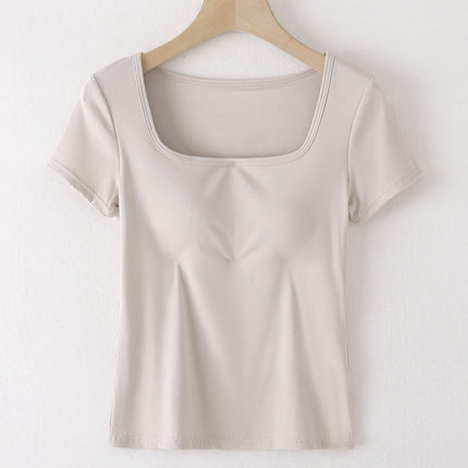 Square Neck Short Sleeve T-Shirt