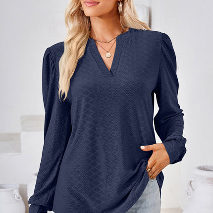 Notched Long Sleeve T-Shirt