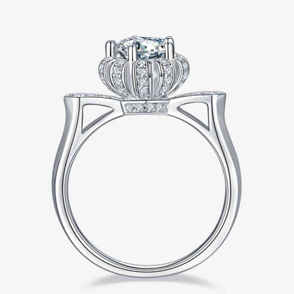 1 Carat Moissanite 925 Sterling Silver Ring