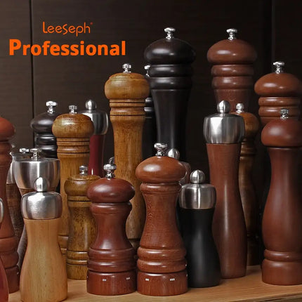 Salt and Pepper Mills, Solid Wood Pepper Mill