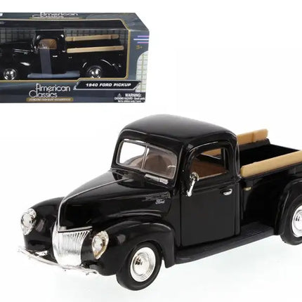 1940 Ford Pickup Truck Black 1/24 Diecast Model Car by Motormax