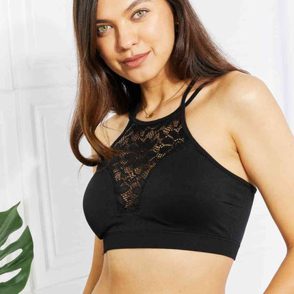 Zenana Romantic Night Full Size Lace Cutout Bralette