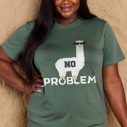 Simply Love Full Size NO PROBLEM Graphic Cotton Tee