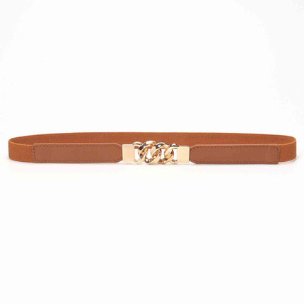 Zinc Alloy Buckle Elastic PU Belt