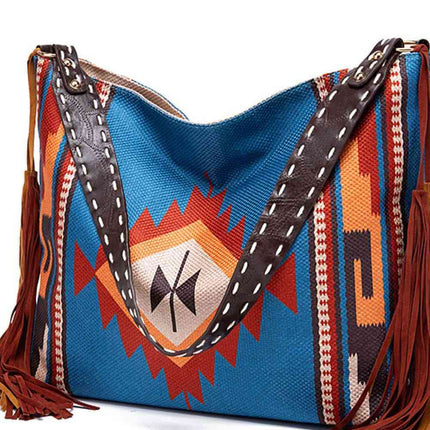 Geometric Canvas Tote Bag