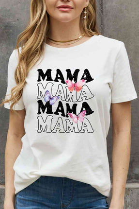 Simply Love MAMA Butterfly Graphic Cotton T-Shirt