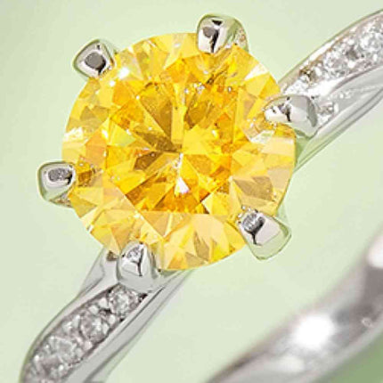 1 Carat Moissanite Contrast 925 Sterling Silver Ring