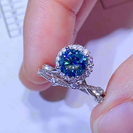 1 Carat Moissanite 925 Sterling Silver Ring