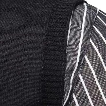 Men's Fake Two Shirts Button Down Shirts Long-Sleeve Work Shirt Spread Collar Tops