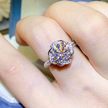 2 Carat Moissanite 925 Sterling Silver Ring