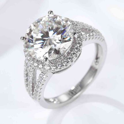 5 Carat  Moissanite Split Shank Ring