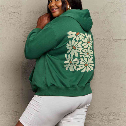 Simply Love Simply Love Full Size Dropped Shoulder Floral Graphic Hoodie