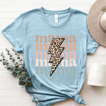 MAMA Round Neck Short Sleeve T-Shirt