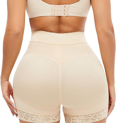 Full Size Lace Detail Hook-and-Eye Shaping Shorts