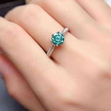 All For You 2 Carat Moissanite 925 Sterling Silver Ring