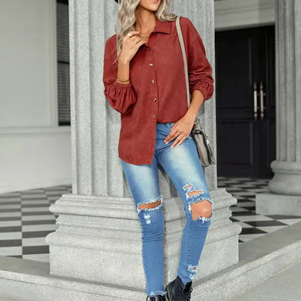 Abrigo fino de color liso a la moda para mujer 