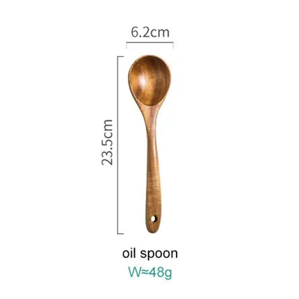 Thailand Teak Natural Wood Tableware Spoon Ladle Turner