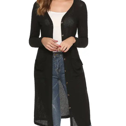 Women's Autumn Casual Long Knitted Cardigan