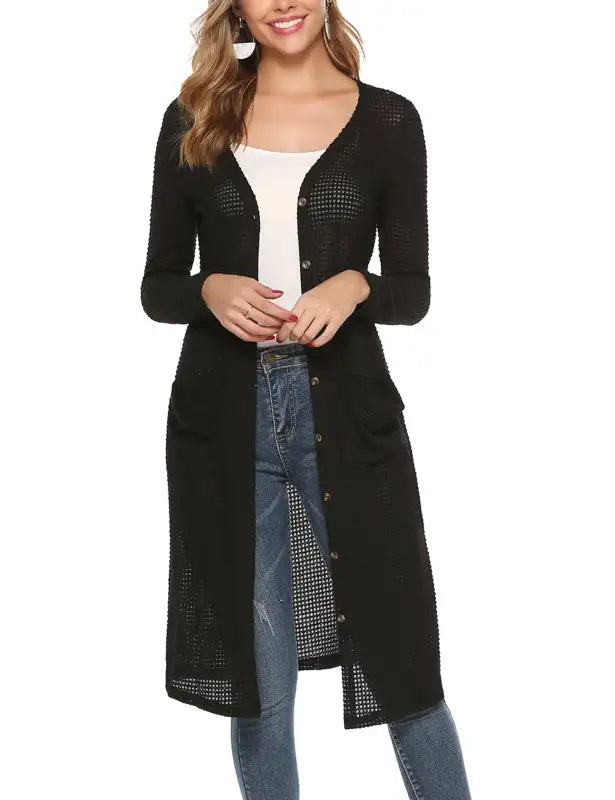 Women's Autumn Casual Long Knitted Cardigan