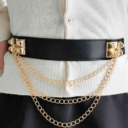 Elastic Belt with Chain